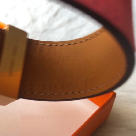 Hermes Collier De Chien 24 CDC pink leather Rose azalee T2 PM cuff bracelet - Picture 6 of 8